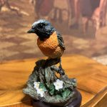 Vintage Kızılgerdan Kuş Biblo – El Boyama Koleksiyonluk Figür (10x7 cm)