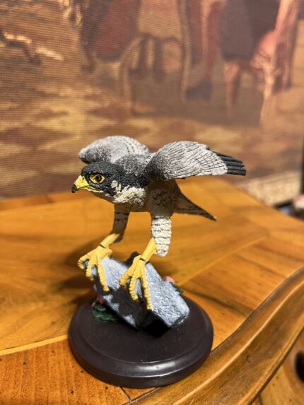 Vintage Şahin Biblo – Eaglemoss “Wanderfalke / Slechtvalk” El Boyama Koleksiyon Figürü (9x8 cm)