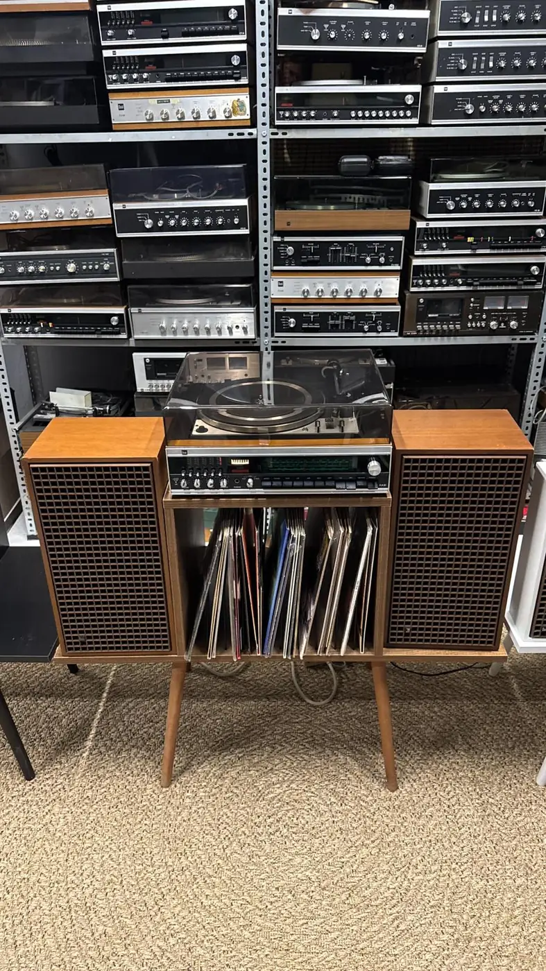 ataantik05-vintage-pikap-radyo-konsol-seti-3 Dual KA 61 & CL 143 Petekli Hoparlör Takımı - Görsel 1